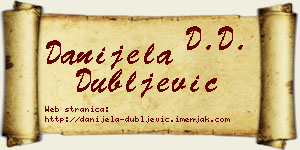 Danijela Dubljević vizit kartica